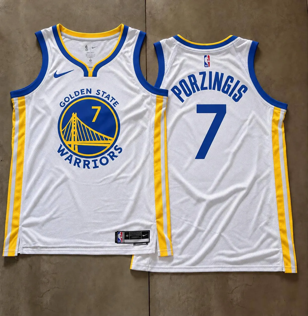 Golden State Warriors Kristaps Porzingis White Jersey
