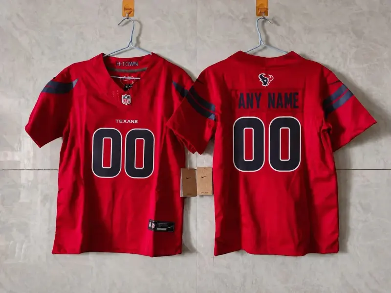 HOUSTON TEXANS CUSTOM RED JERSEY