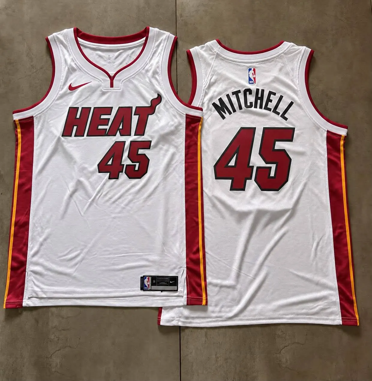 Miami Heat Davion Mitchell White Jersey