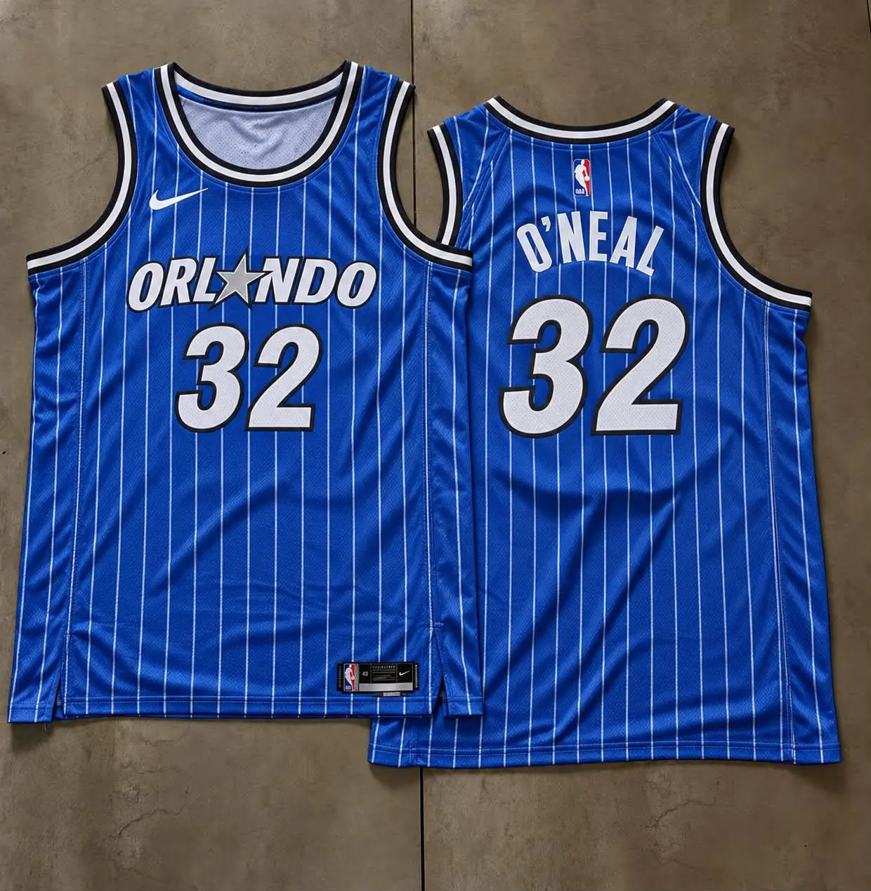 Orlando Magic Shaquille O’Neal Blue Pinstripe Jersey