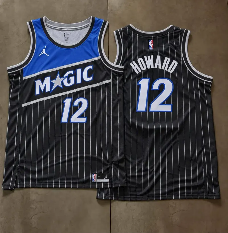 Orlando Magic Dwight Howard Black And Blue Jersey