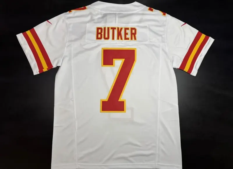KANSAS CITY CHIEFS HARRISON BUTKER WHITE JERSEY