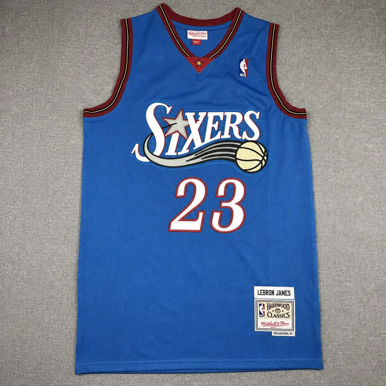 PHILADELPHIA 76ERS LEBRON JAMES BLUE JERSEY