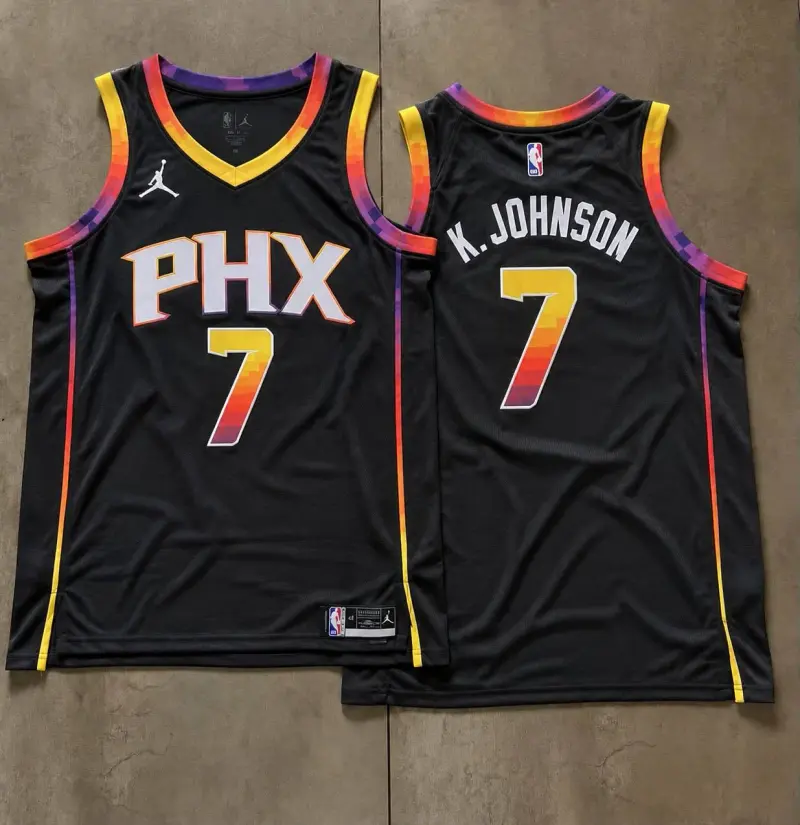 Phoenix Suns Kevin Johnson Black PHX Jersey