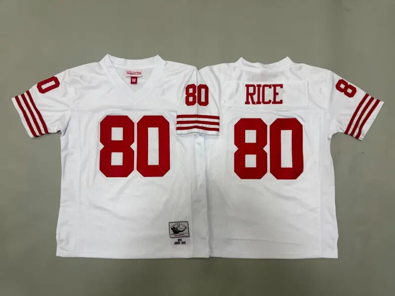 SAN FRANCISCO 49ERS JERRY RICE WHITE VINTAGE JERSEY
