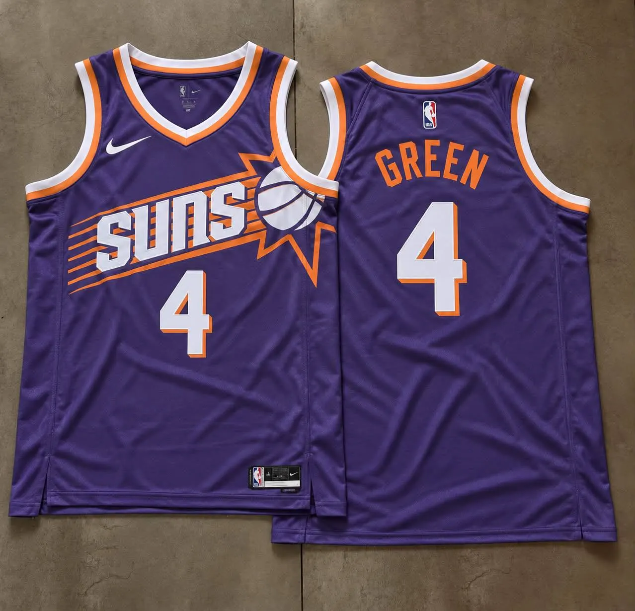 Phoenix Suns Jalen Green Purple Sunburst Jersey