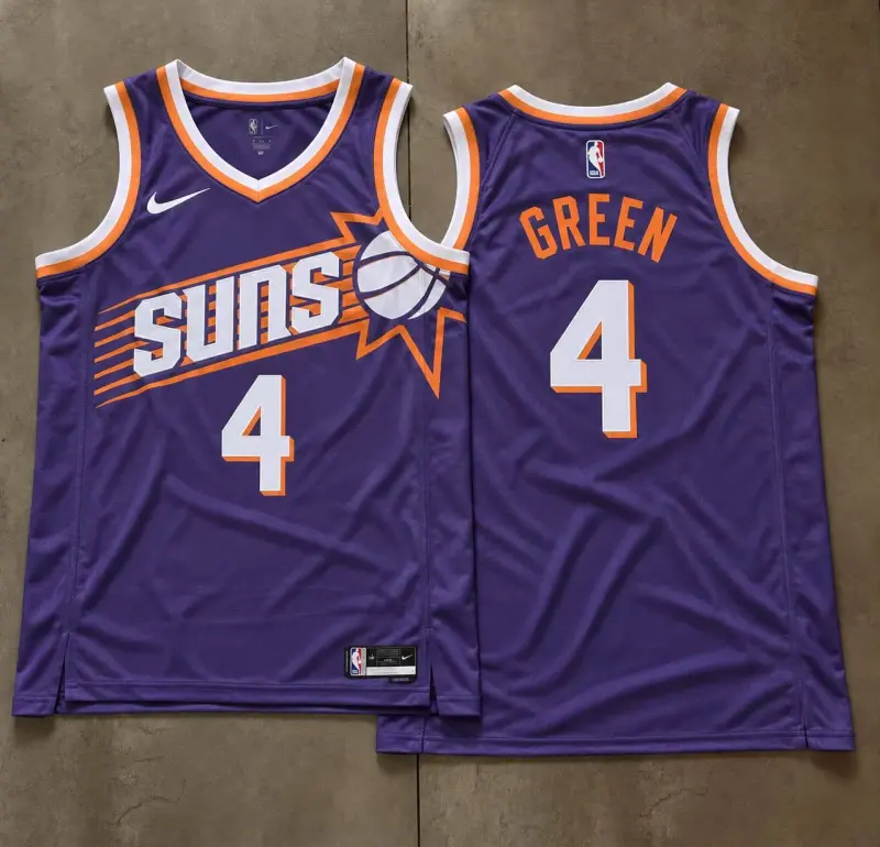 Phoenix Suns Jalen Green Purple Sunburst Jersey