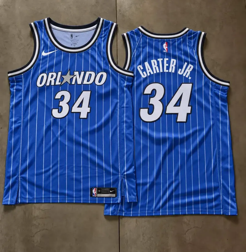 Orlando Magic Wendell Carter Jr. Blue Pinstripe Jersey