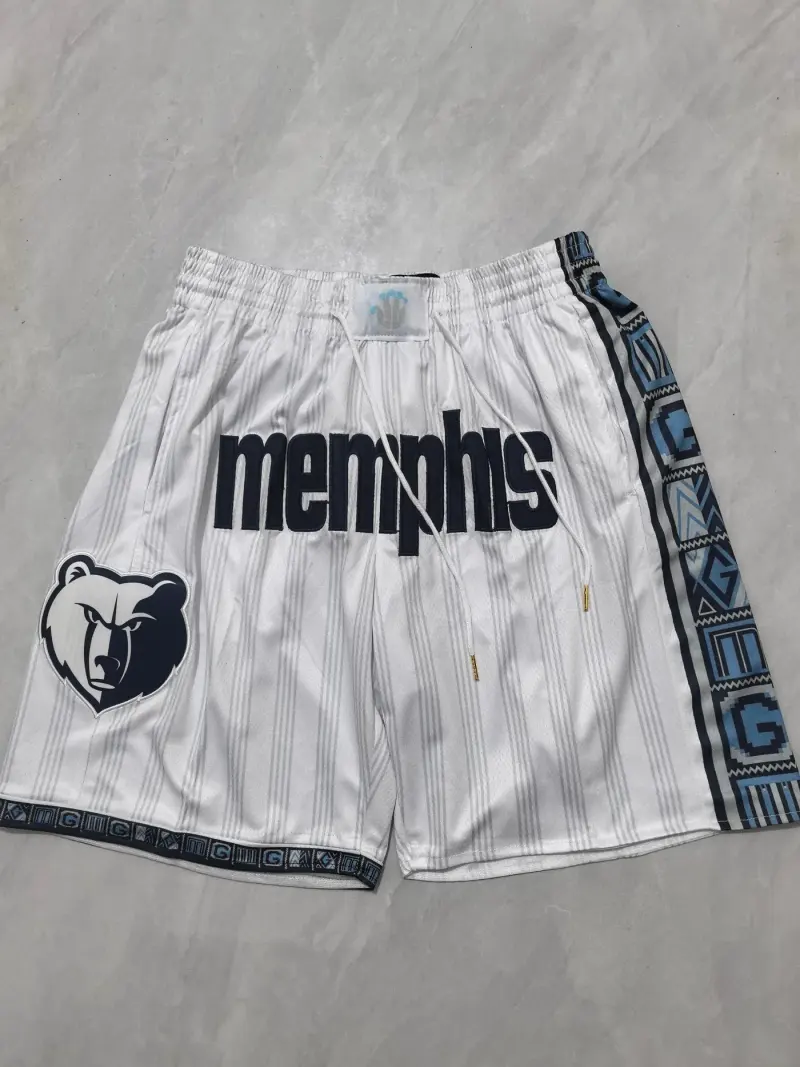 MEMPHIS GRIZZLIES WHITE SHORTS