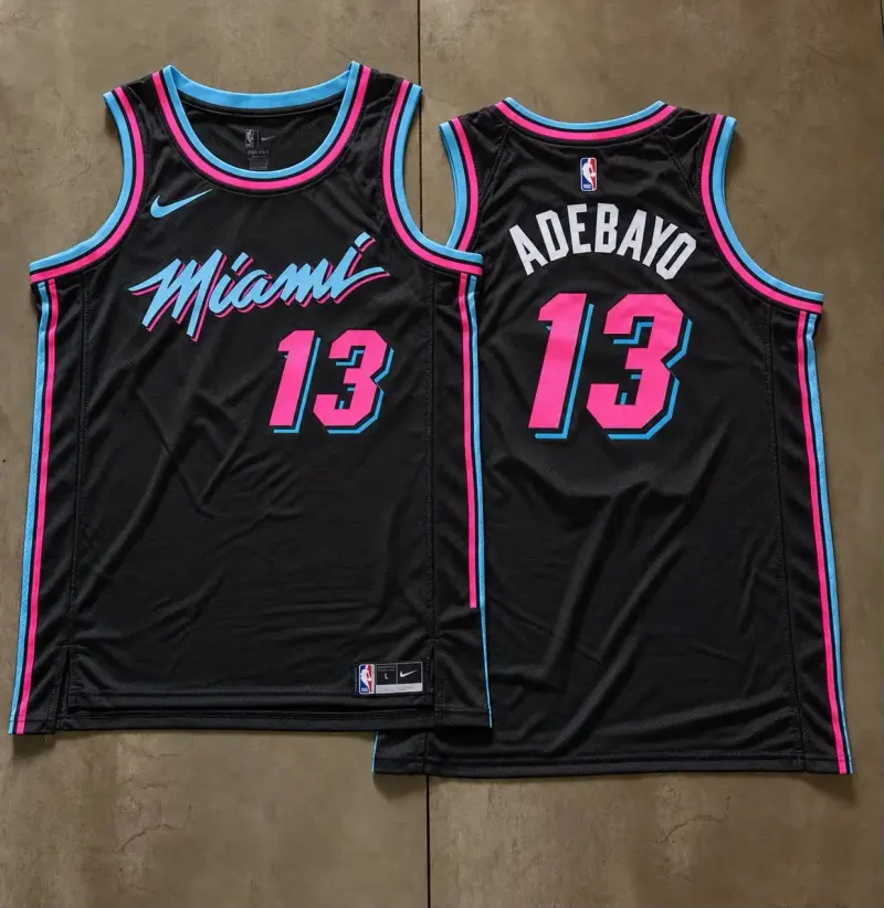 Miami Heat Bam Adebayo Black Vice City Jersey