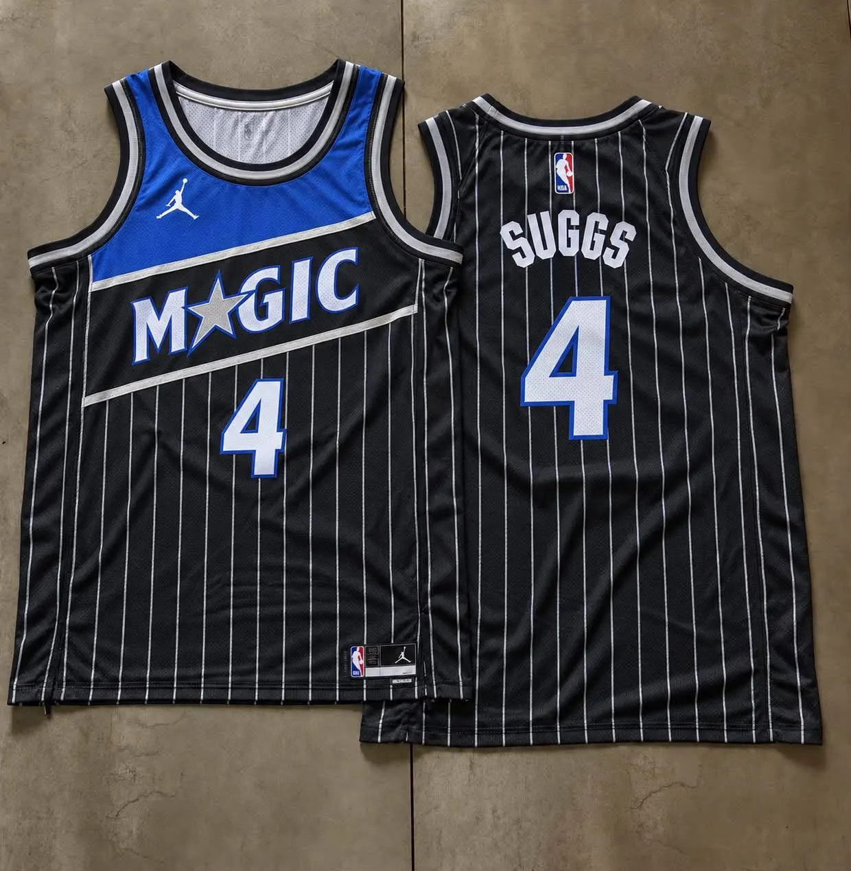 Orlando Magic Jalen Suggs Black And Blue Jersey