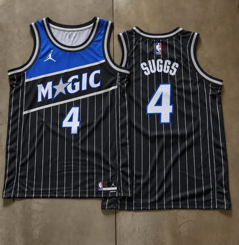 Orlando Magic Jalen Suggs Black And Blue Jersey