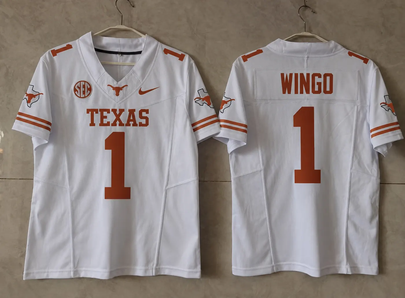 TEXAS LONGHORNS RYAN WINGO WHITE LONGHORN JERSEY