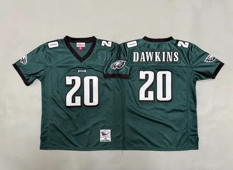 PHILADELPHIA EAGLES BRIAN DAWKINS VINTAGE GREEN JERSEY