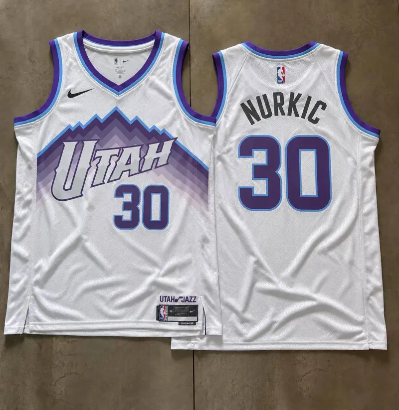 Utah Jazz Jusuf Nurkic White Mountain Jersey