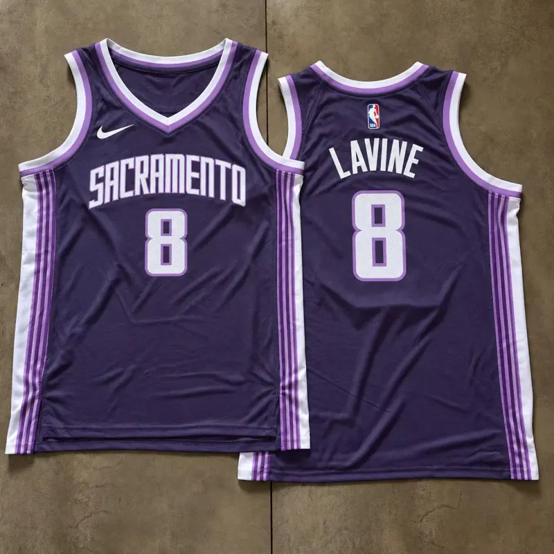 Sacramento Kings Zach LaVine Purple Jersey