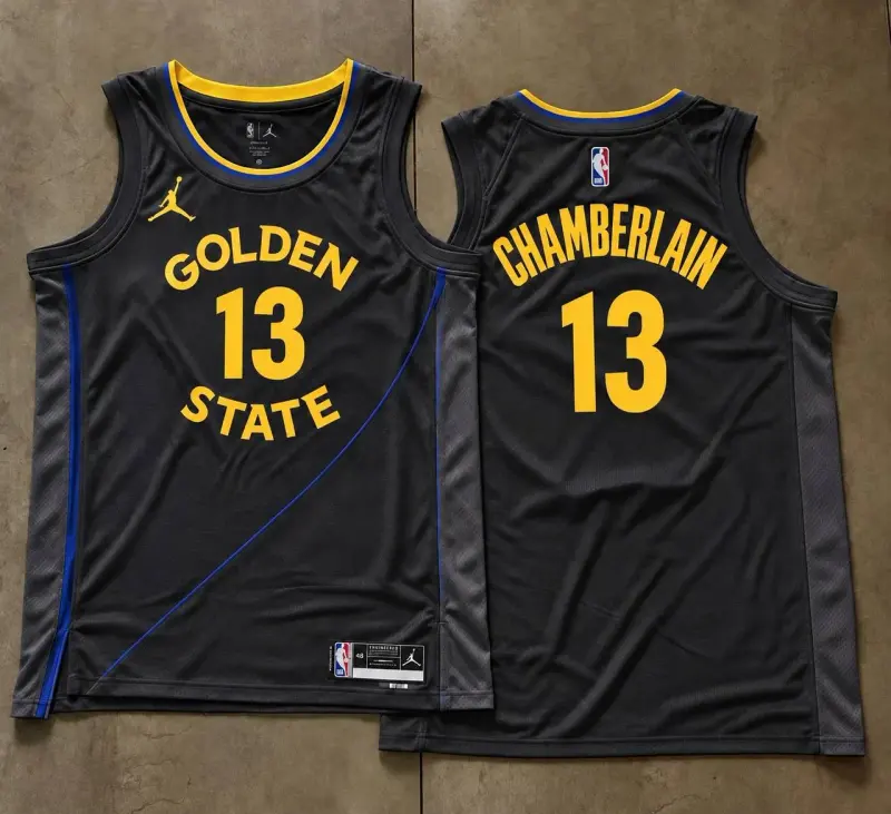 Golden State Warriors Wilt Chamberlain Black Jersey
