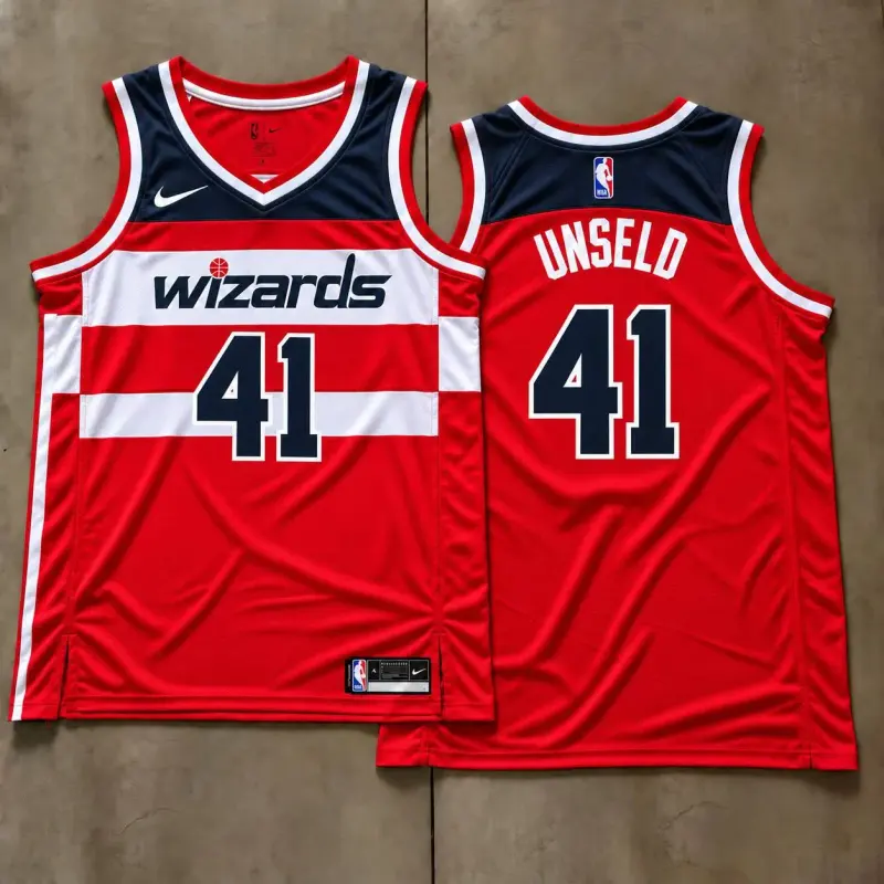 Washington Wizards Wes Unseld Red Jersey