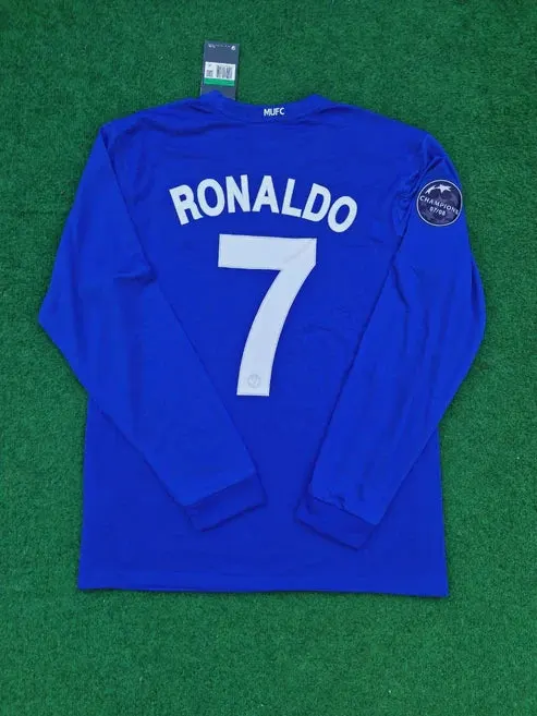 Ronaldo Manchester United 2008 World Cup Champions League Patch Retro Jersey