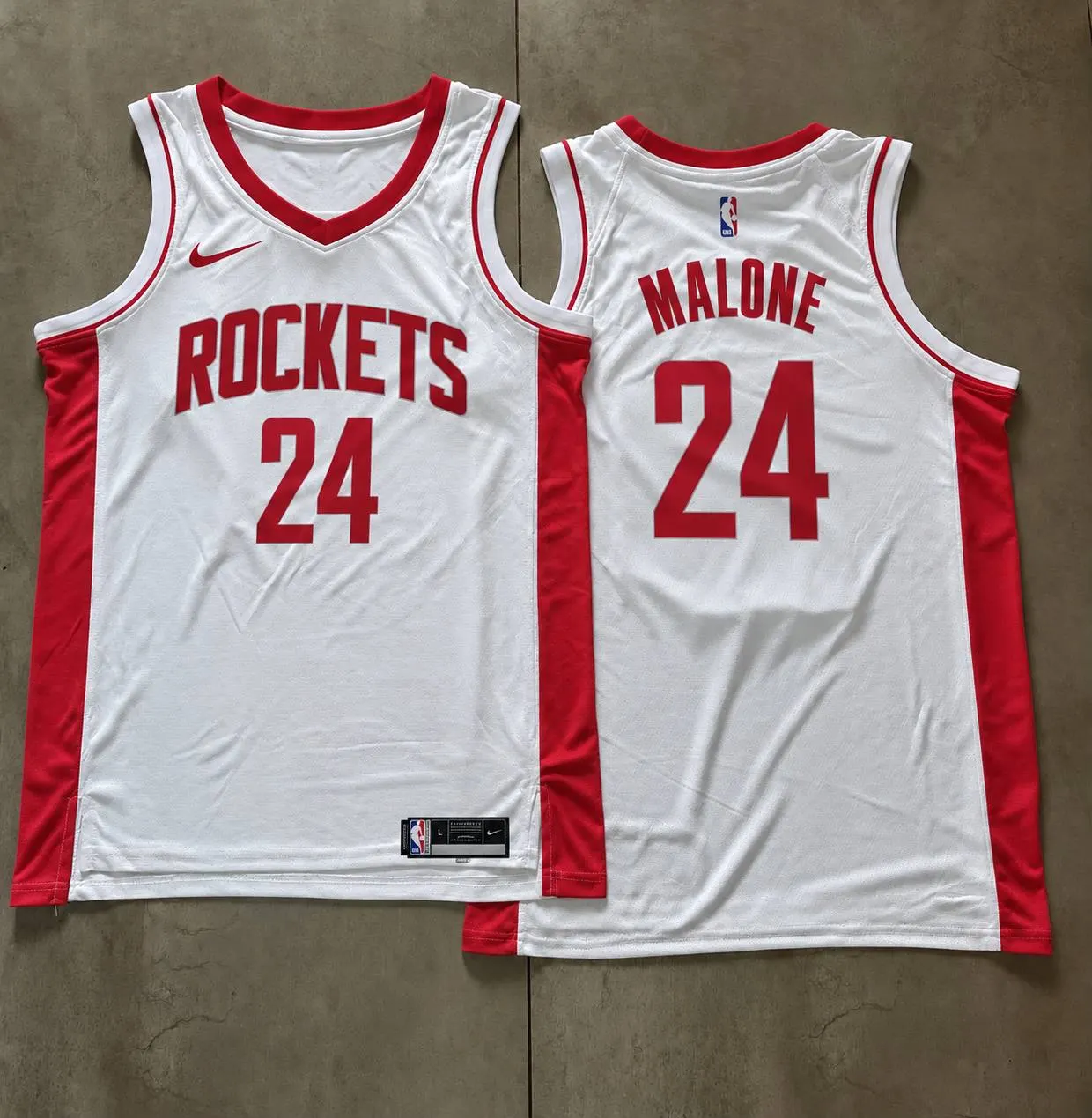 Houston Rockets Moses Malone White Jersey