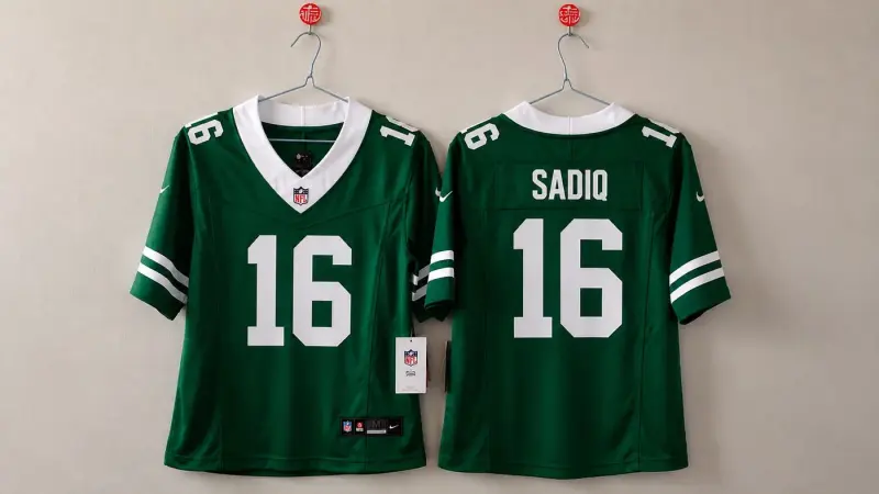 NEW YORK JETS KENYON SADIQ GREEN JERSEY