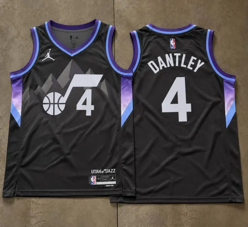 Utah Jazz Adrian Dantley Black Mountain Jersey