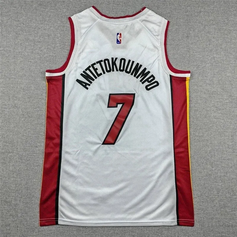 MIAMI HEAT GIANNIS ANTETOKOUNMPO WHITE JERSEY