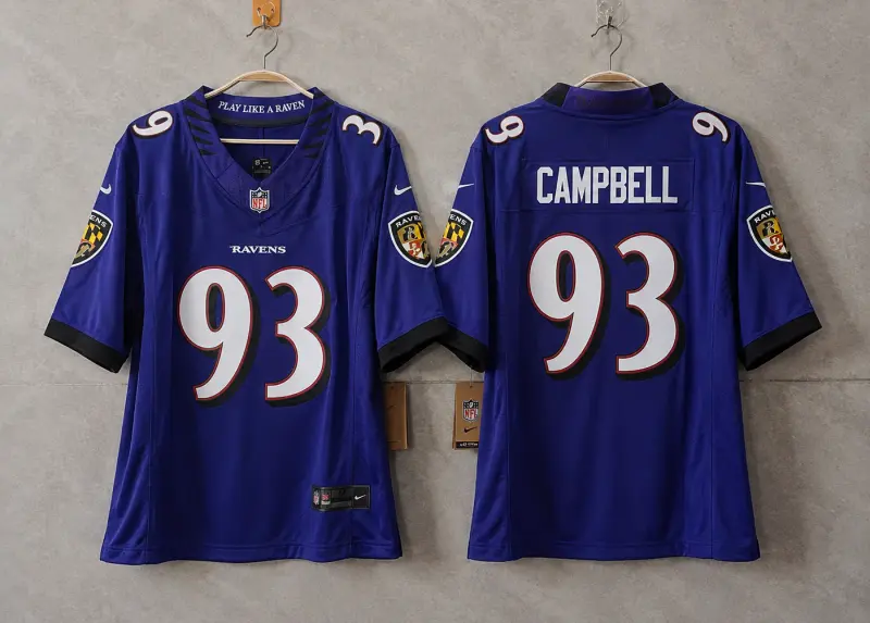 BALTIMORE RAVENS CALIAS CAMPBELL PURPLE JERSEY