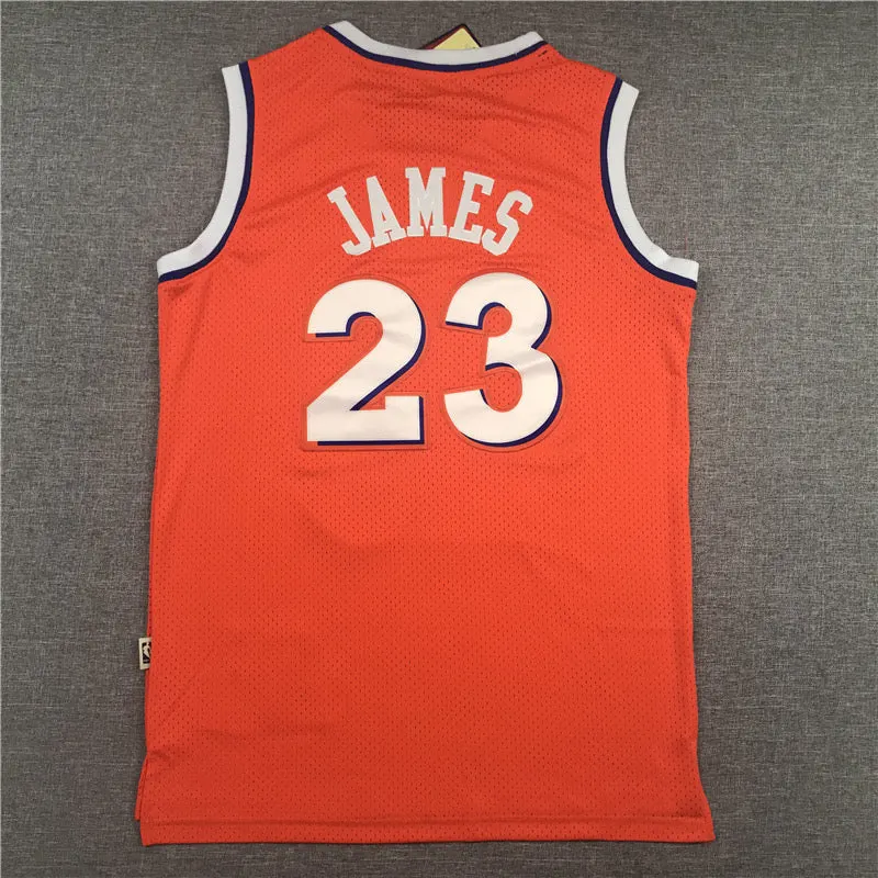 CLEVELAND CAVALIERS LEBRON JAMES ORANGE VINTAGE JERSEY