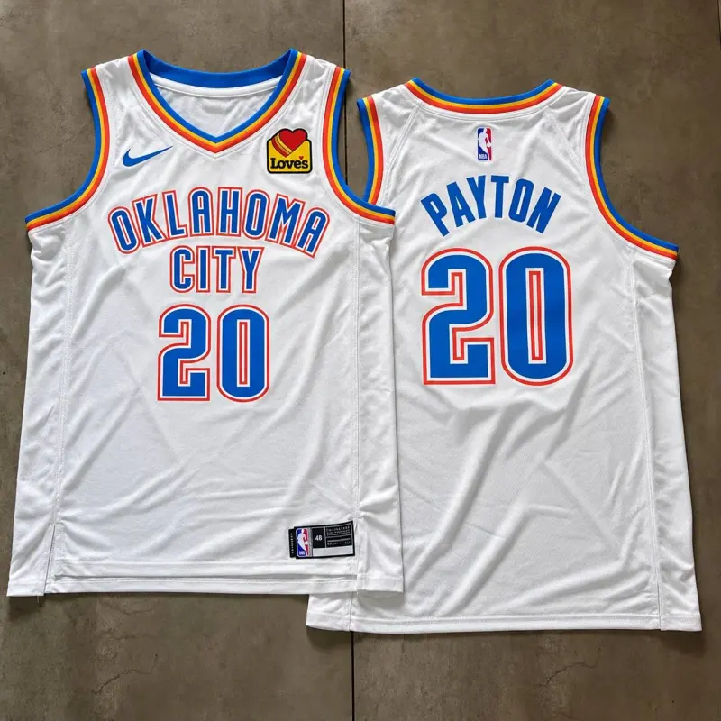 Oklahoma City Thunder Gary Payton White Jersey