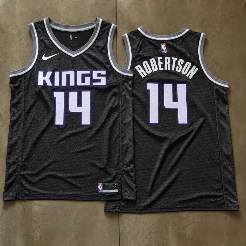 Sacramento Kings Oscar Robertson Charcoal Jersey