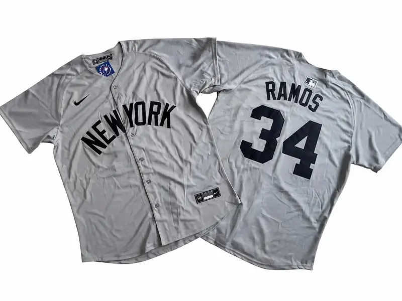 NEW YORK YANKEES HELIOT RAMOS GREY JERSEY