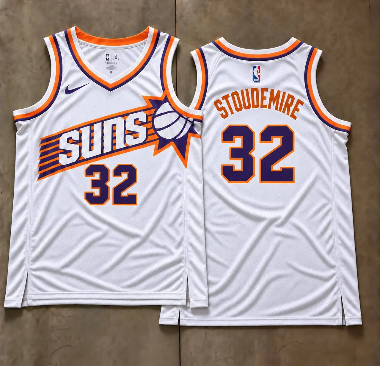Phoenix Suns Amar'e Stoudemire White Sunburst Jersey