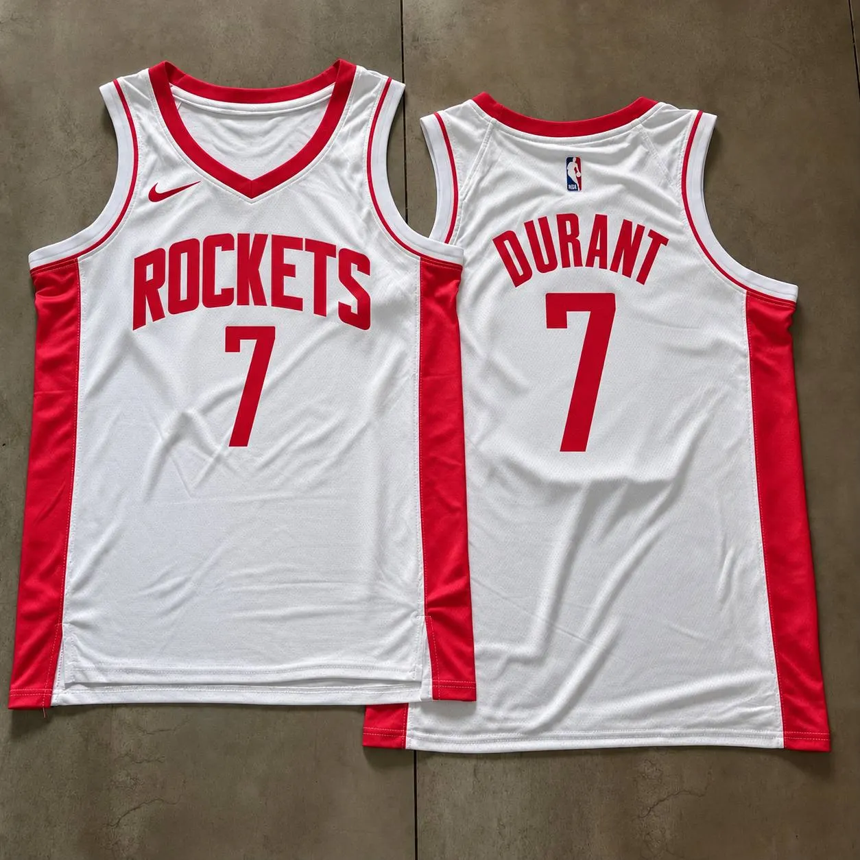 Houston Rockets Kevin Durant White Jersey
