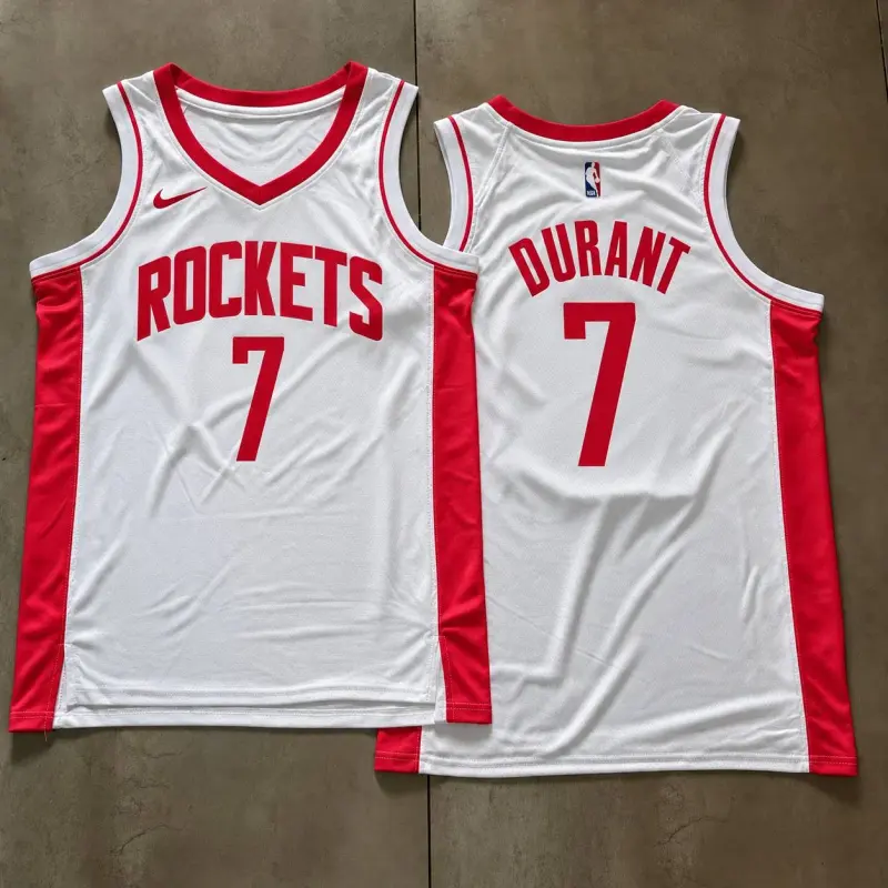 Houston Rockets Kevin Durant White Jersey