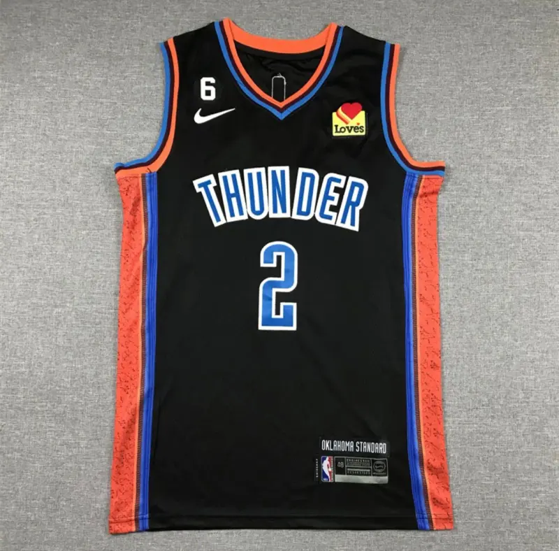 Shai Gilgeous-Alexander Black Oklahoma City Thunder Jersey