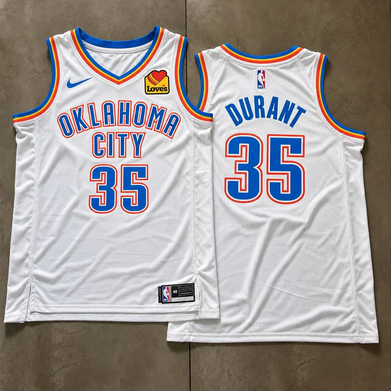 Oklahoma City Thunder Kevin Durant White Jersey
