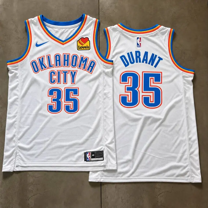 Oklahoma City Thunder Kevin Durant White Jersey
