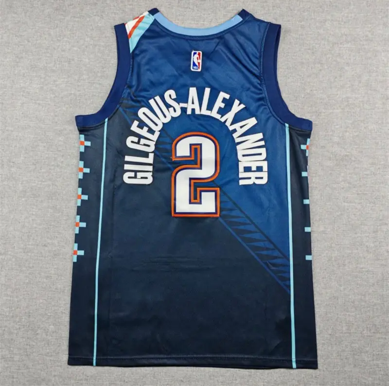 Shai Gilgeous-Alexander Navy Blue Oklahoma City Thunder Jersey