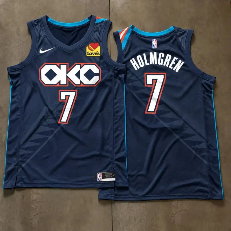 Oklahoma City Thunder Chet Holmgren Navy Jersey