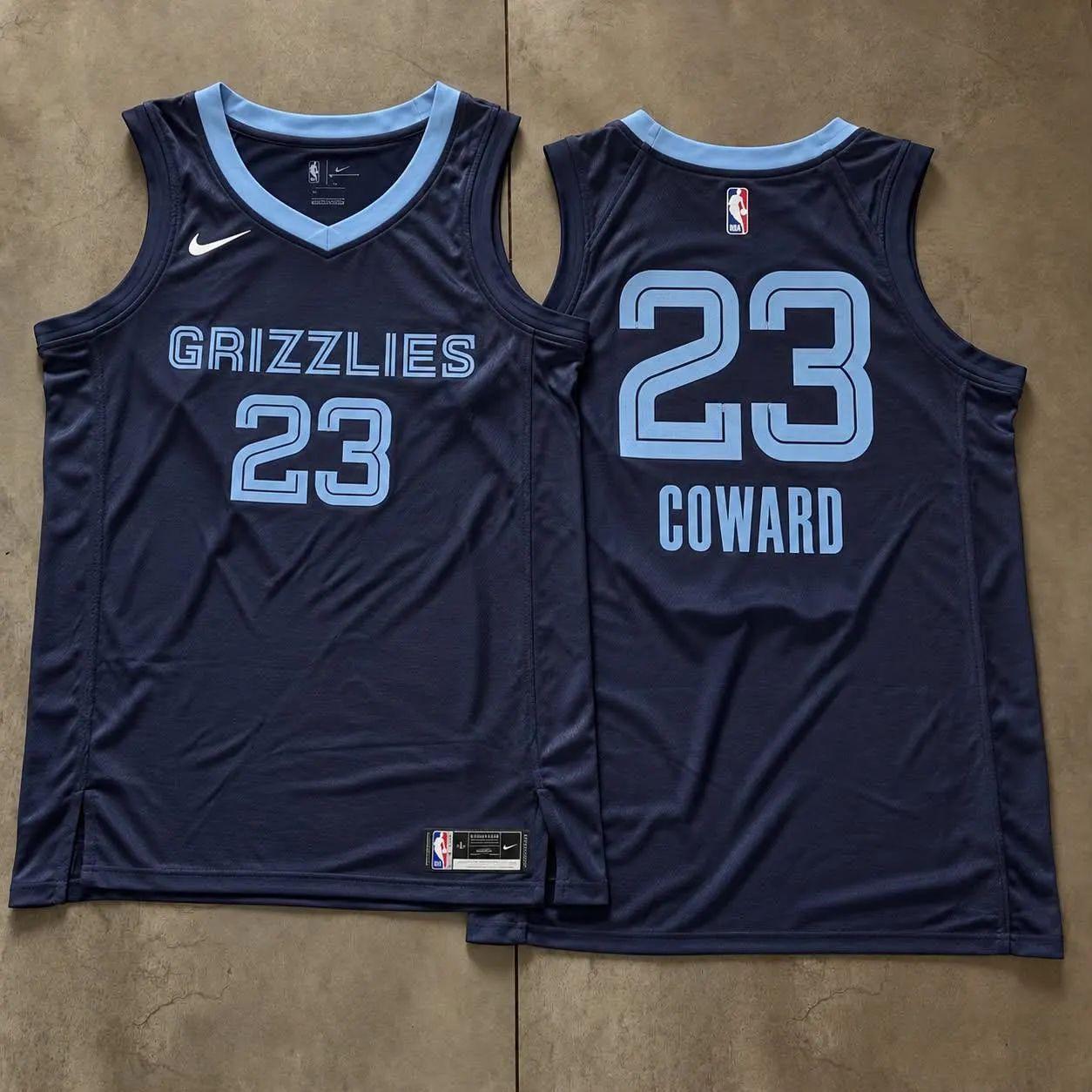 Memphis Grizzlies Cedric Coward Navy Jersey