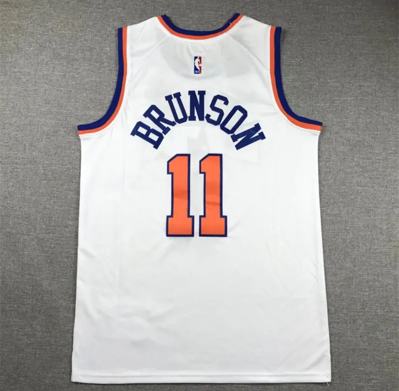 Jalen Brunson White New York Knicks Jersey