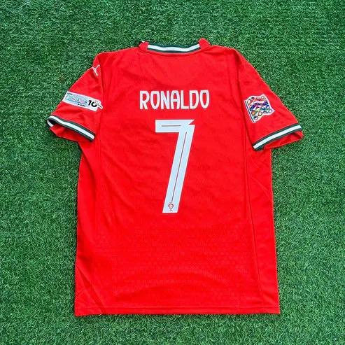 Cristiano Ronaldo Portugal Nations League Winner Red Jersey