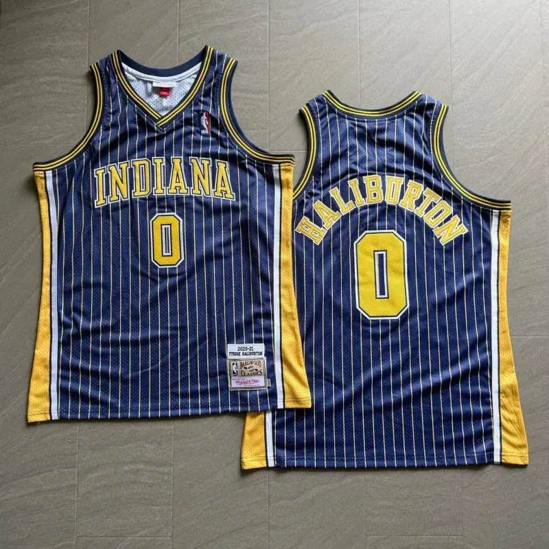 INDIANA PACERS TYRESE HALIBURTON BLUE JERSEY