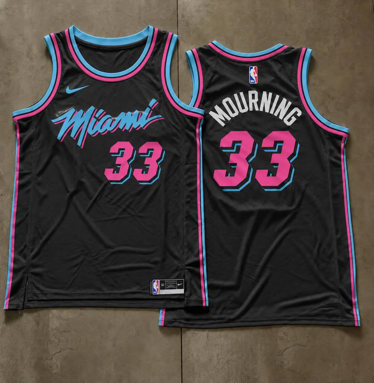 Miami Heat Alonzo Mourning Black Vice City Jersey
