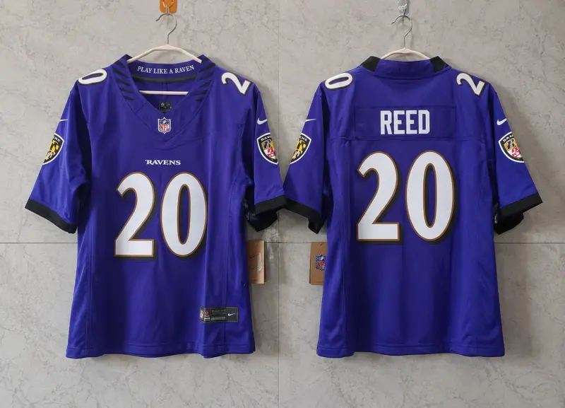 BALTIMORE RAVENS ED REED PURPLE JERSEY