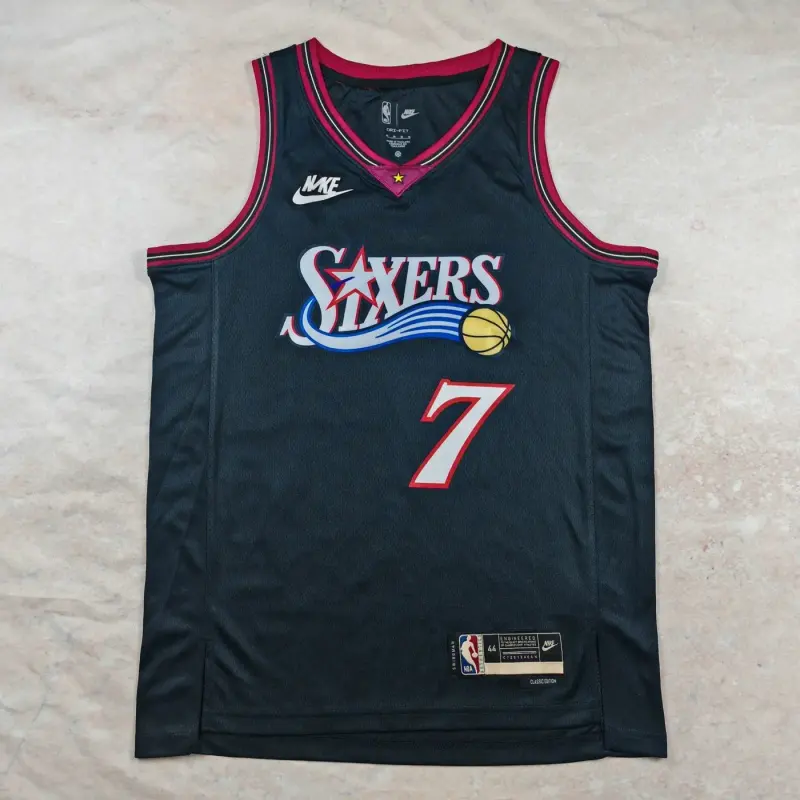 PHILADELPHIA 76ERS JAYLEN BROWN BLACK JERSEY