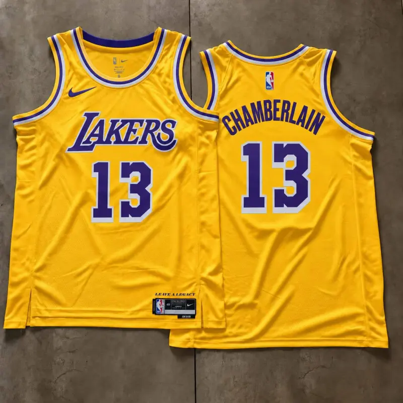 Los Angeles Lakers Wilt Chamberlain Gold Jersey