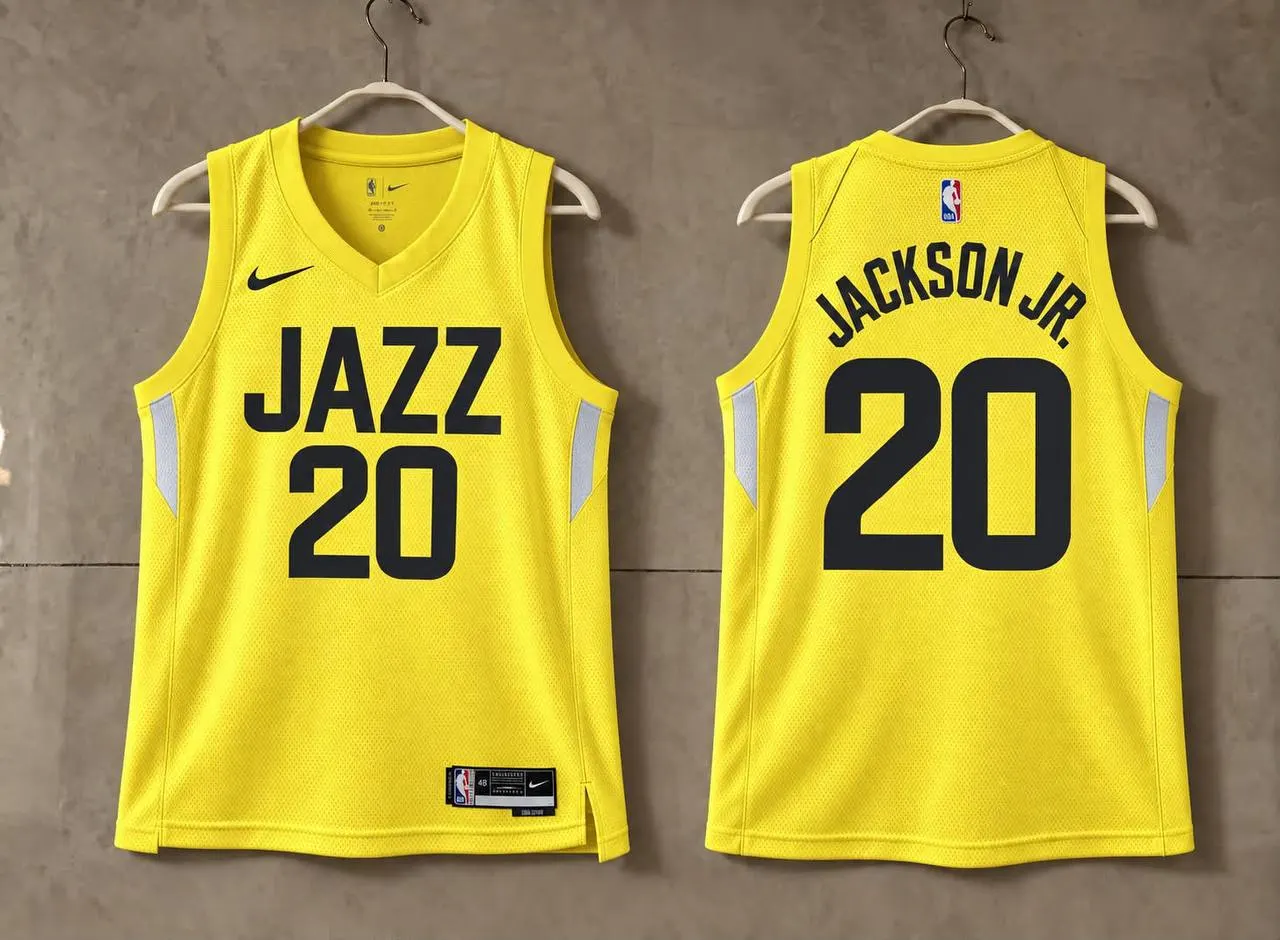 Utah Jazz Jaren Jackson Jr. Yellow Jersey
