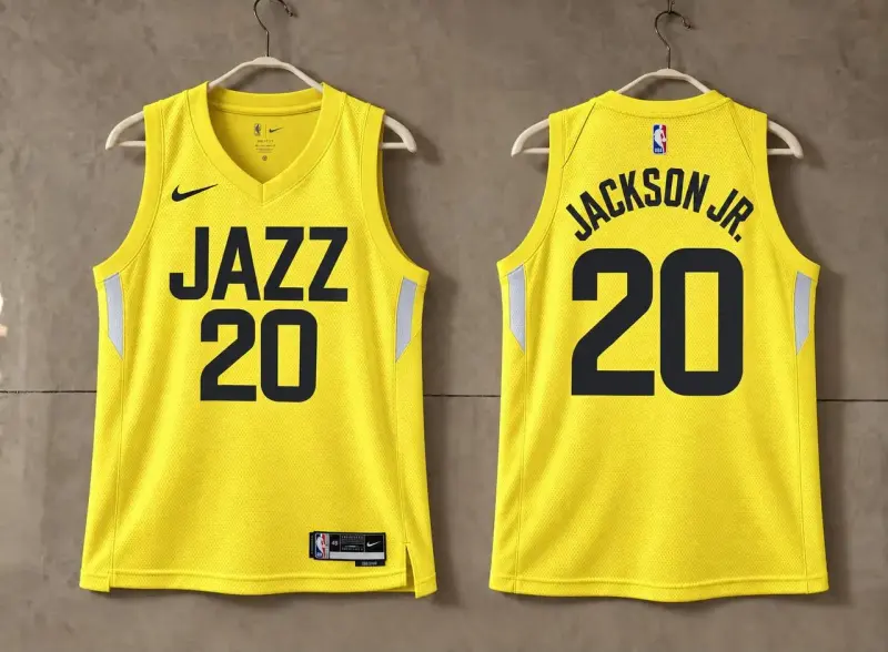 Utah Jazz Jaren Jackson Jr. Yellow Jersey